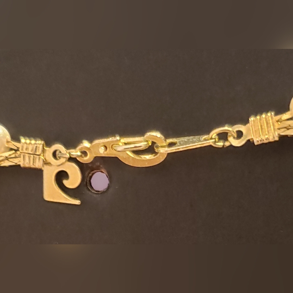 Pierre Cardin Faux Pearl, Braided Gold-plated Vintage Necklace, Approx 16", WOW! - Picture 4 of 6